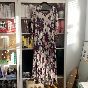 Free people Boho floral maxi dress, long sleeve